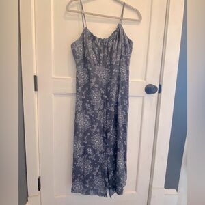 Madewell Blue Floral Midi Dress